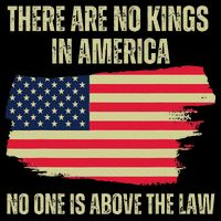 No Kings In America Trump 2024 Flag Design Drawstring Bag