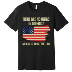 No Kings In America Trump 2024 Flag Design Premium T-Shirt