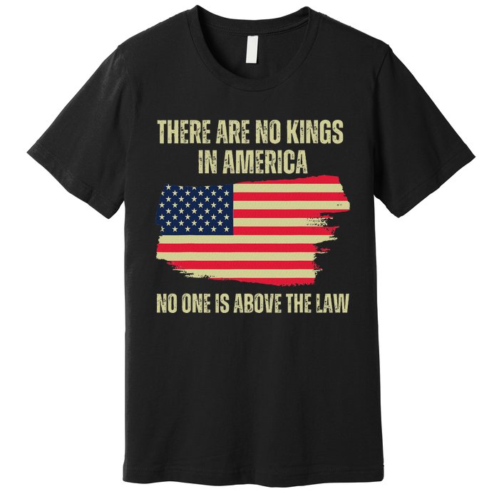 No Kings In America Trump 2024 Flag Design Premium T-Shirt