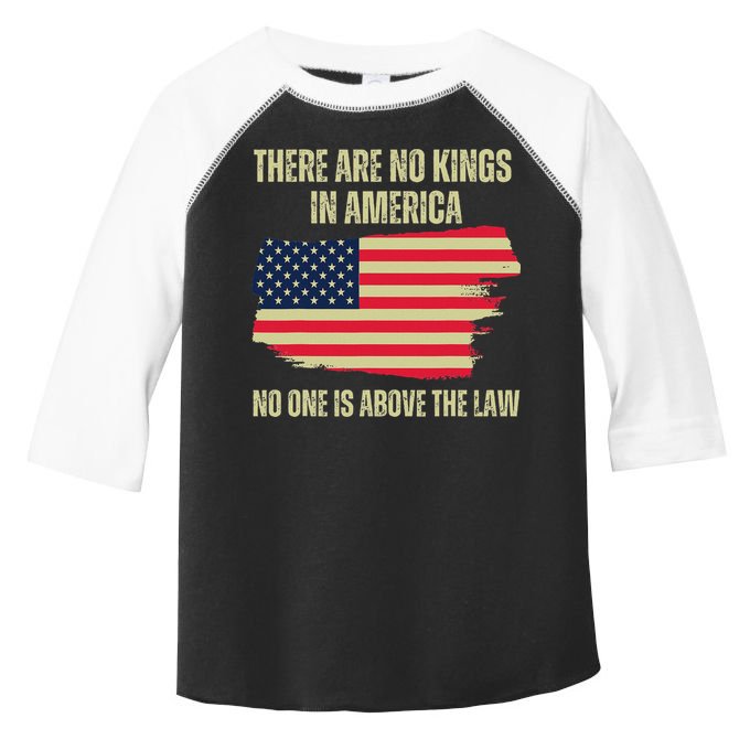 No Kings In America Trump 2024 Flag Design Toddler Fine Jersey T-Shirt