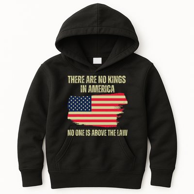 No Kings In America Trump 2024 Flag Design Kids Hoodie