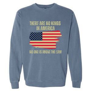 No Kings In America Trump 2024 Flag Design Garment-Dyed Sweatshirt