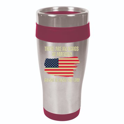 No Kings In America Trump 2024 Flag Design 16oz Travel Tumbler