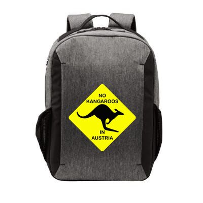 No Kangaroos In Austria Funny Yellow Sign Gift Vector Backpack