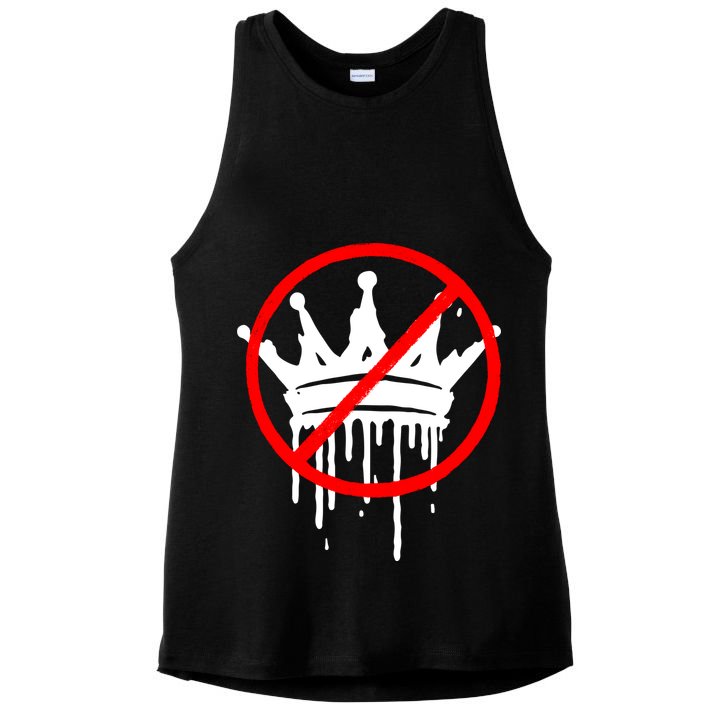 No Kings In America Pro Democracy Anti Monarchy Oligarchy Ladies PosiCharge Tri-Blend Wicking Tank