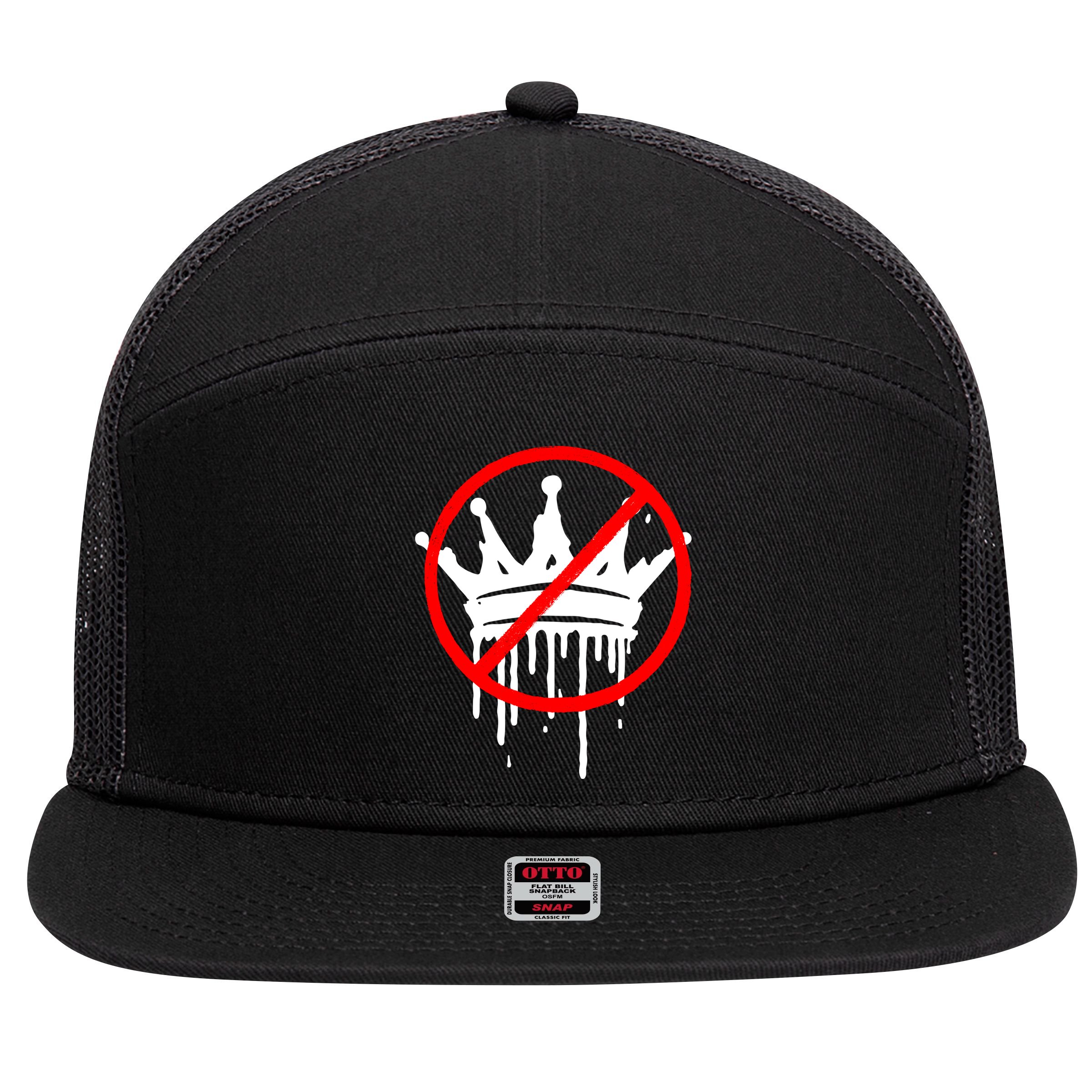 No Kings In America Pro Democracy Anti Monarchy Oligarchy 7 Panel Mesh Trucker Snapback Hat