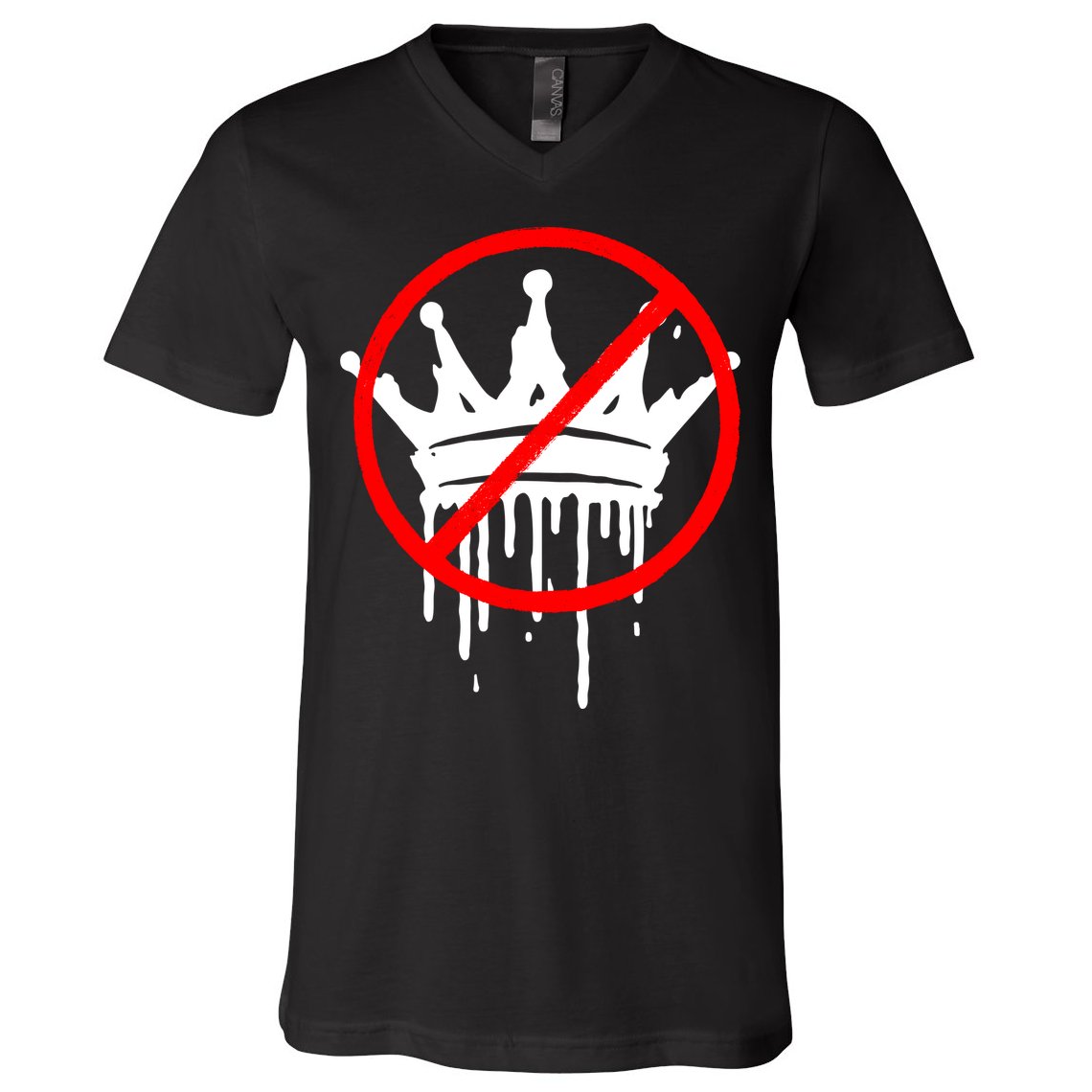 No Kings In America Pro Democracy Anti Monarchy Oligarchy V-Neck T-Shirt