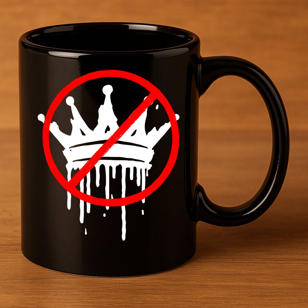 No Kings In America Pro Democracy Anti Monarchy Oligarchy 11oz C Handle Ceramic Mug