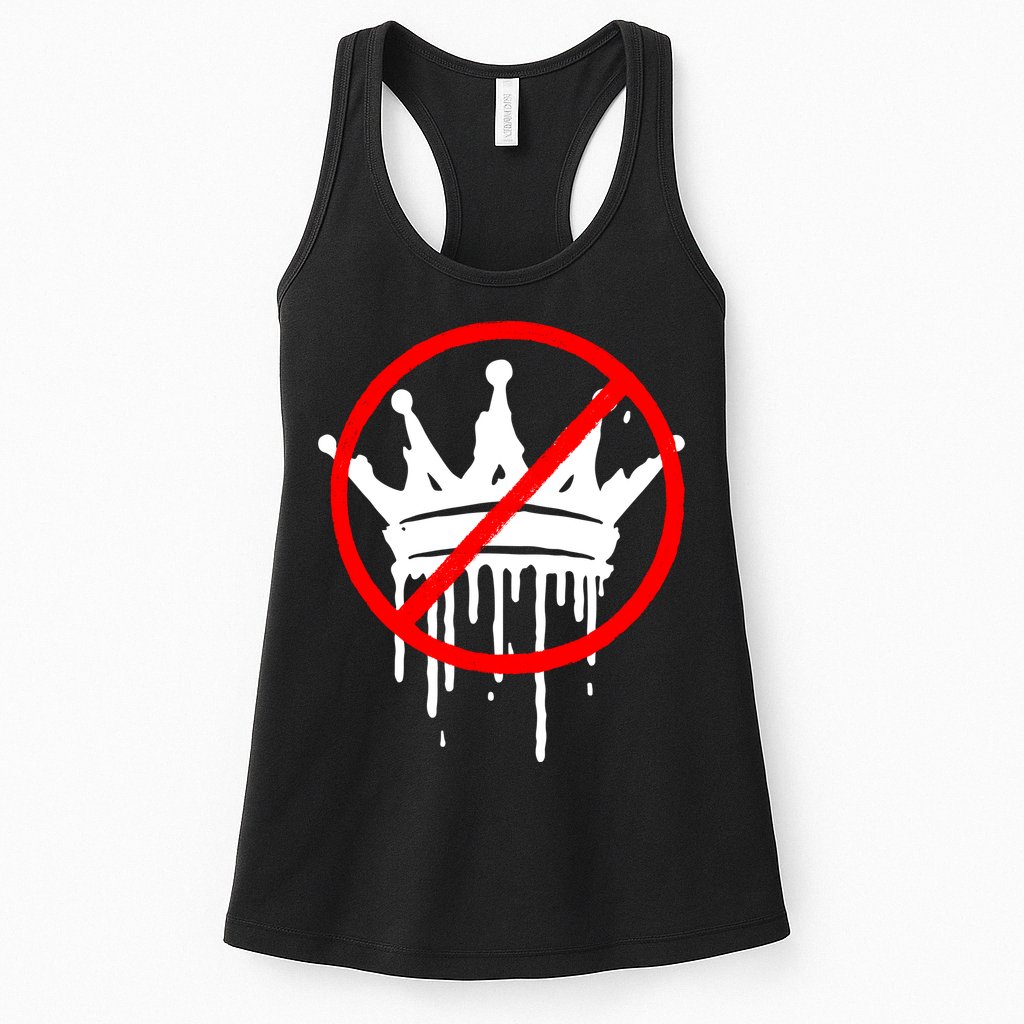 No Kings In America Pro Democracy Anti Monarchy Oligarchy Womens Tank Top