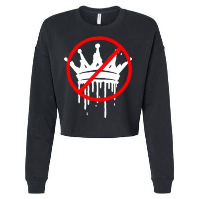 No Kings In America Pro Democracy Anti Monarchy Oligarchy Cropped Pullover Crew