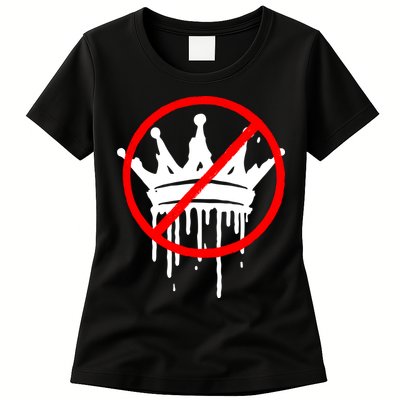 No Kings In America Pro Democracy Anti Monarchy Oligarchy Womens T-Shirt