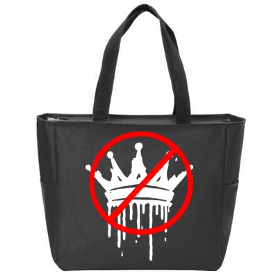 No Kings In America Pro Democracy Anti Monarchy Oligarchy Zip Tote Bag