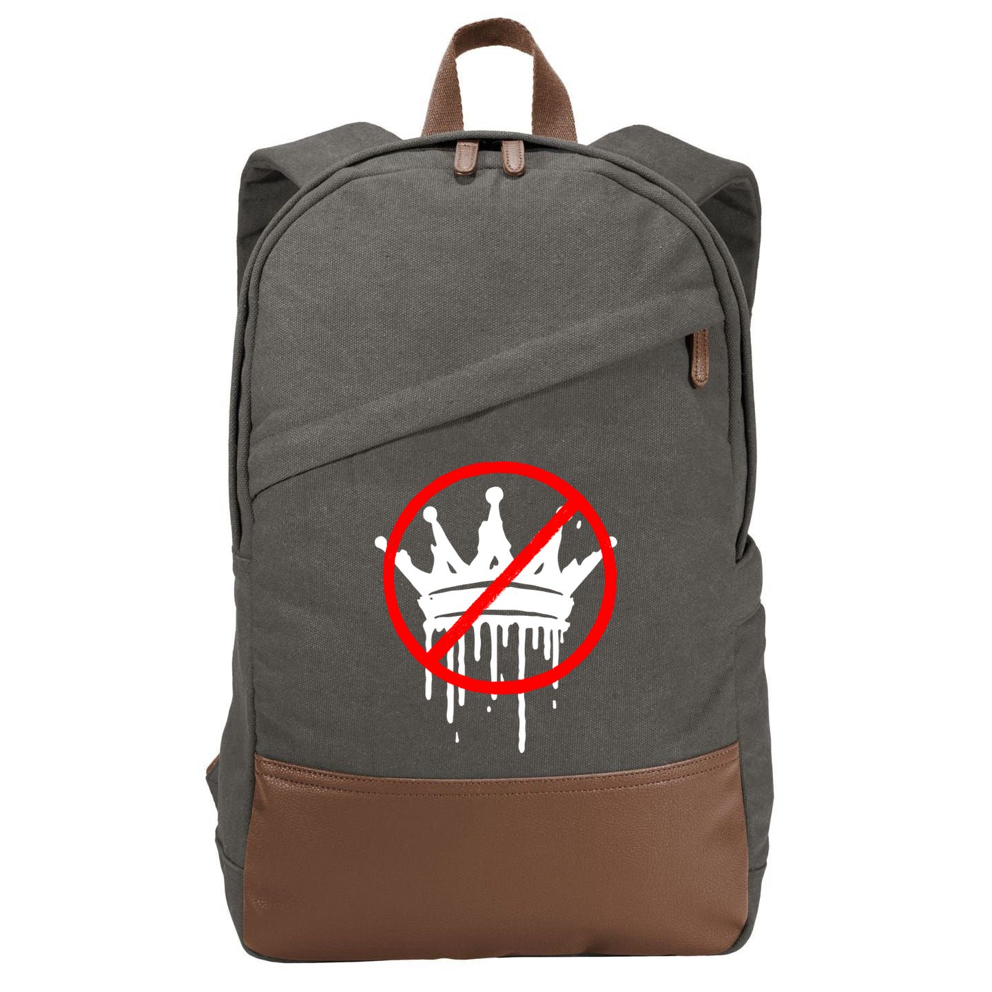 No Kings In America Pro Democracy Anti Monarchy Oligarchy Cotton Canvas Backpack
