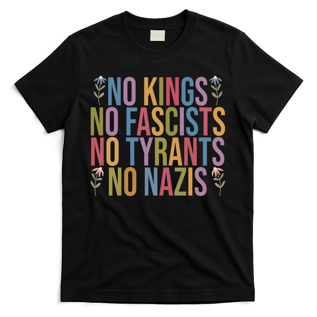No Kings In America No Fascists We The People Political T-Shirt