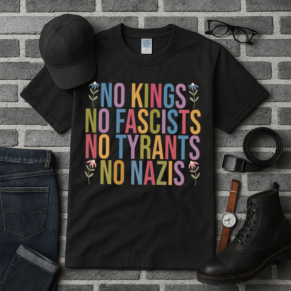 No Kings In America No Fascists We The People Political Tall T-Shirt