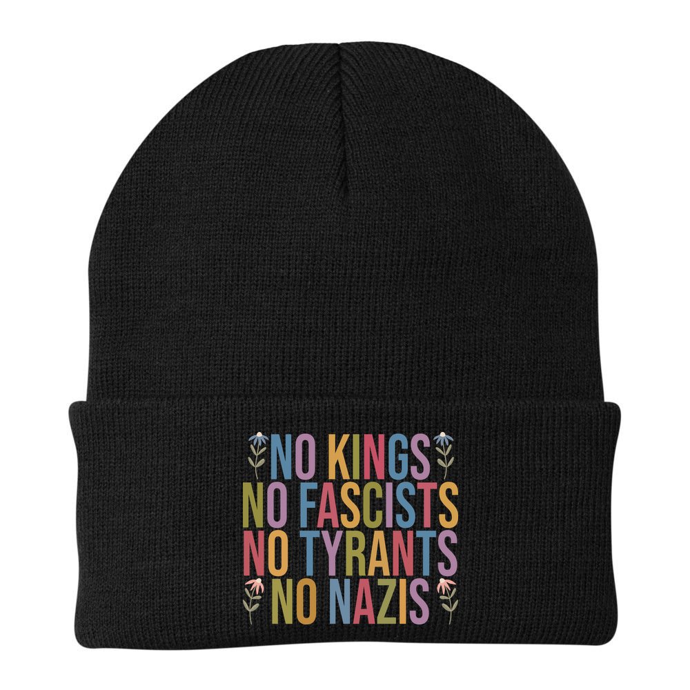 No Kings In America No Fascists We The People Political Beanie