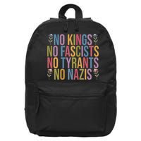 No Kings In America No Fascists We The People Political 16 in Basic Backpack