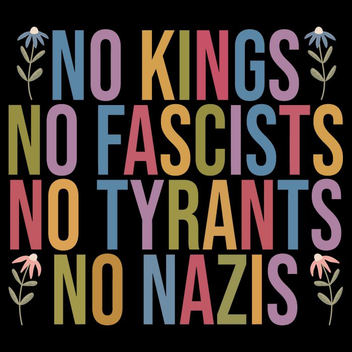 No Kings In America No Fascists We The People Political 16 in Basic Backpack