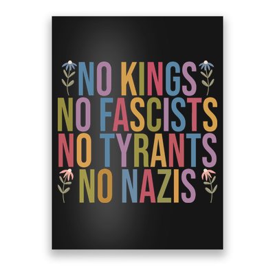 No Kings In America No Fascists We The People Political Poster