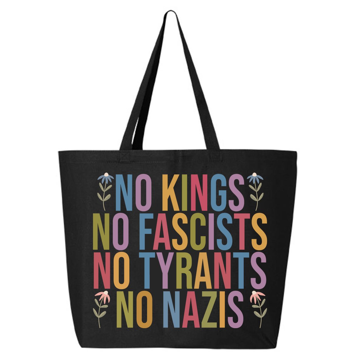 No Kings In America No Fascists We The People Political 25L Jumbo Tote