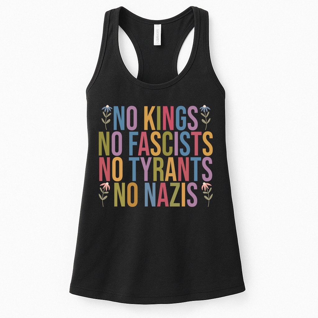 No Kings In America No Fascists We The People Political Womens Tank Top