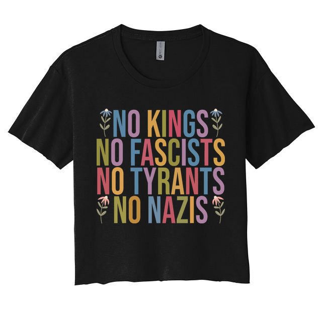 No Kings In America No Fascists We The People Political Crop Top