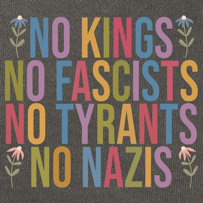 No Kings In America No Fascists We The People Political Cotton Canvas Backpack