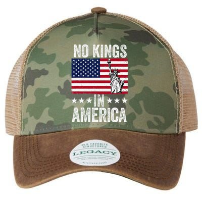 No Kings In America Flag Protest Save Democracy Legacy Tie Dye Trucker Hat