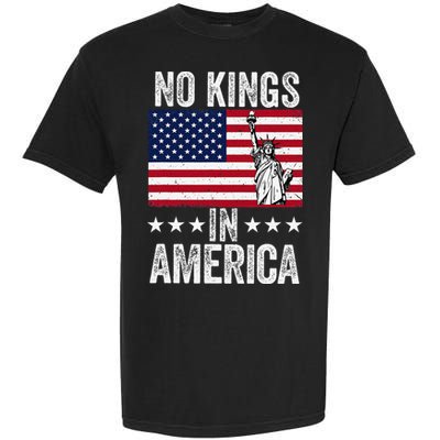 No Kings In America Flag Protest Save Democracy Garment-Dyed Heavyweight T-Shirt