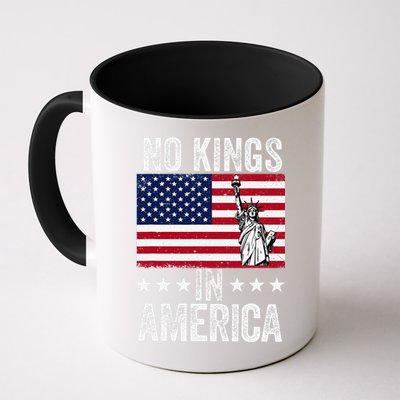 No Kings In America Flag Protest Save Democracy Coffee Mug