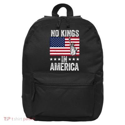 No Kings In America Flag Protest Save Democracy 16 in Basic Backpack