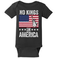 No Kings In America Flag Protest Save Democracy Baby Bodysuit