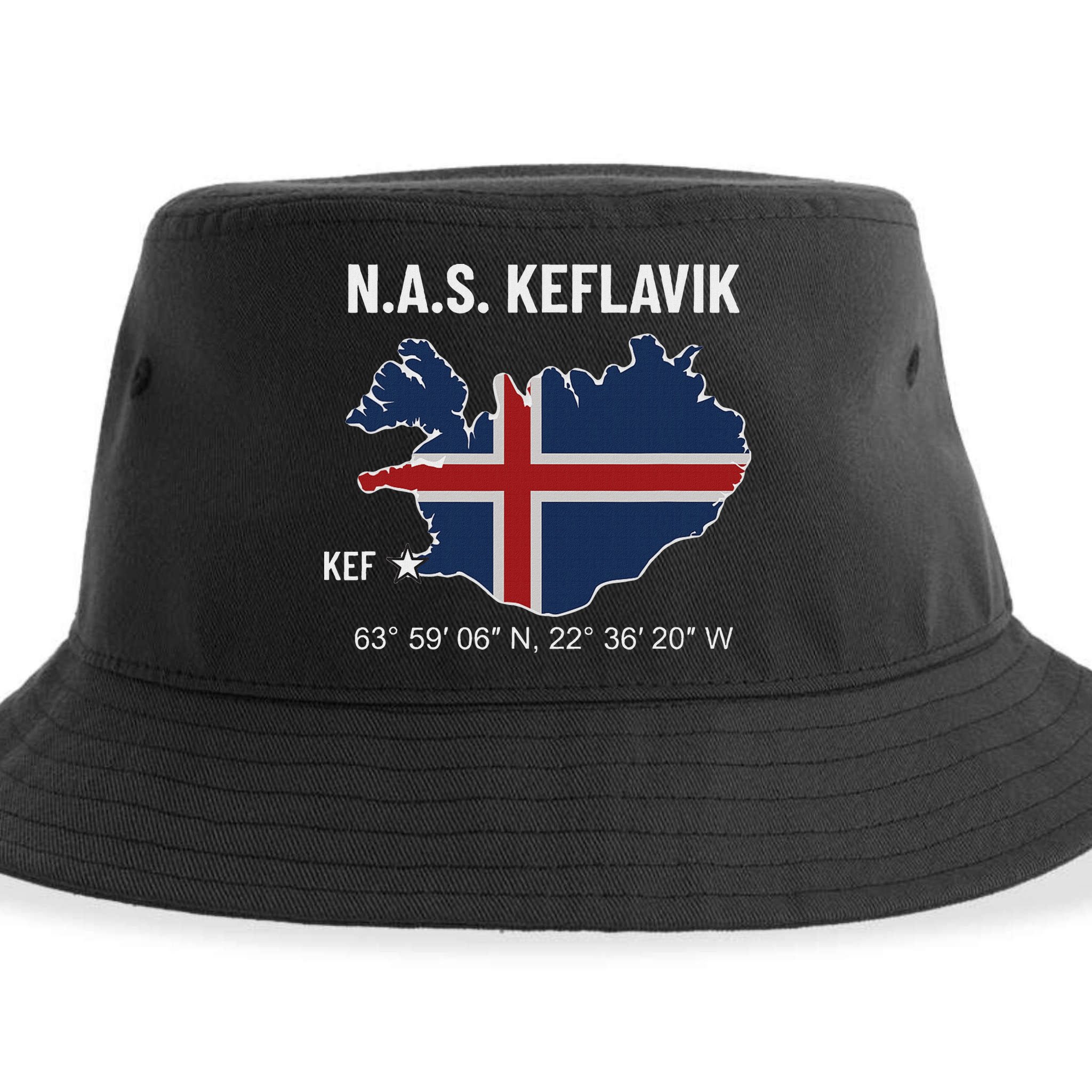 Nas Keflavik Iceland Sustainable Bucket Hat