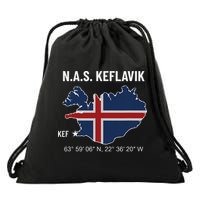 Nas Keflavik Iceland Drawstring Bag