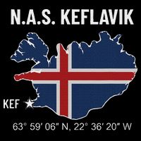 Nas Keflavik Iceland Drawstring Bag