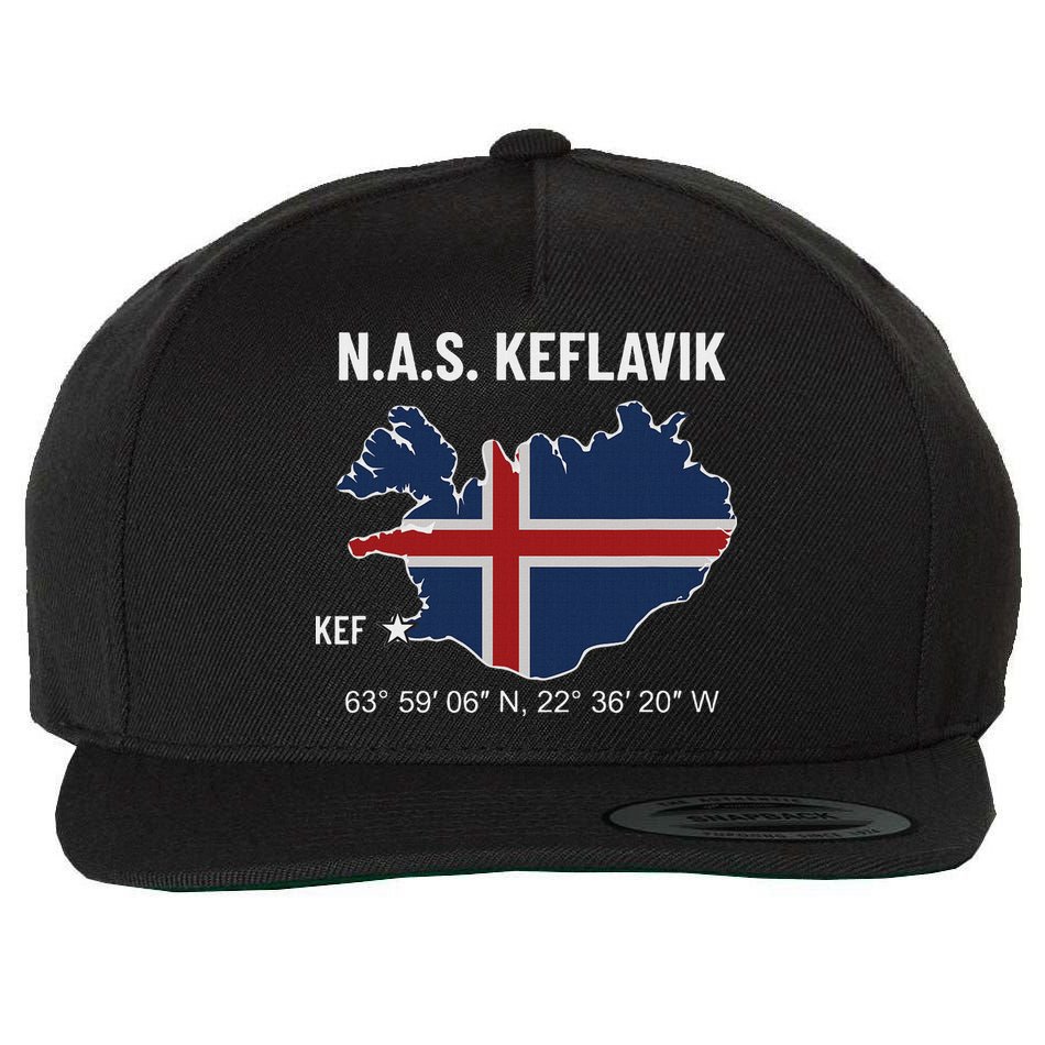 Nas Keflavik Iceland Wool Snapback Cap