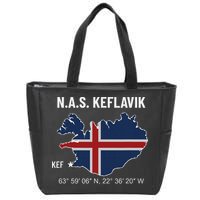 Nas Keflavik Iceland Zip Tote Bag