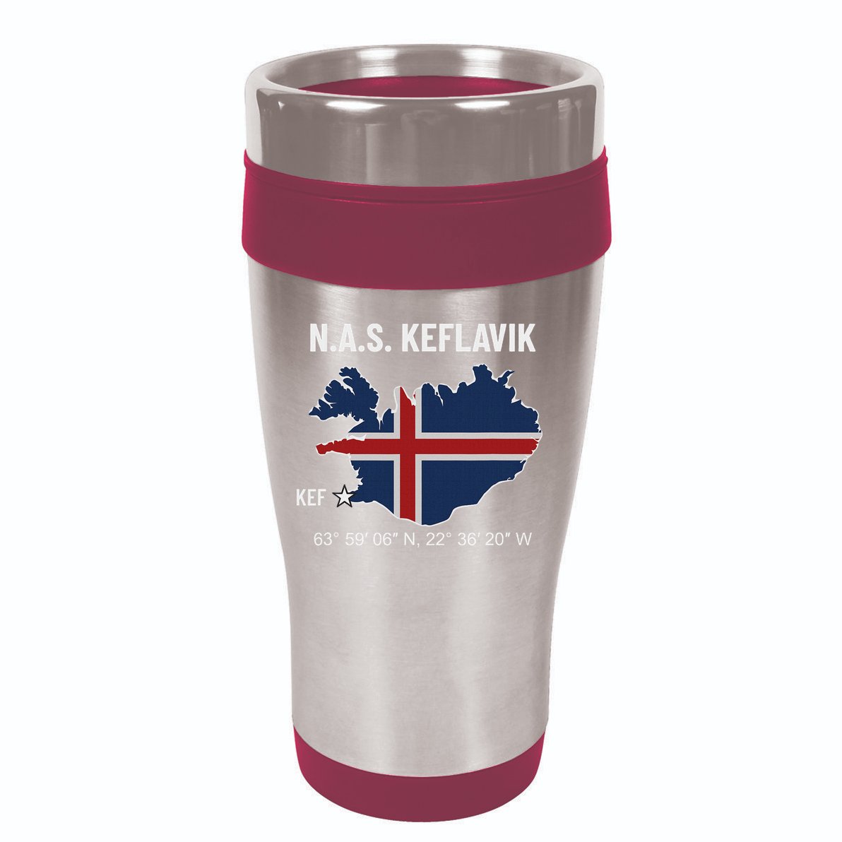 Nas Keflavik Iceland 16oz Travel Tumbler