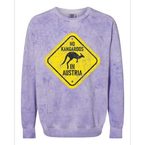 No Kangaroos In Austria Zookeeper Wildlife Animal Lover Colorblast Crewneck Sweatshirt