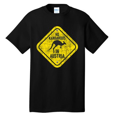 No Kangaroos In Austria Zookeeper Wildlife Animal Lover Tall T-Shirt