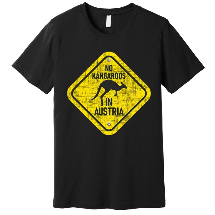 No Kangaroos In Austria Zookeeper Wildlife Animal Lover Premium T-Shirt