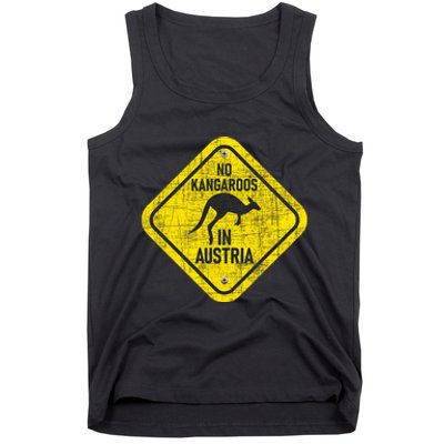 No Kangaroos In Austria Zookeeper Wildlife Animal Lover Tank Top