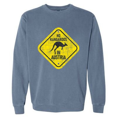 No Kangaroos In Austria Zookeeper Wildlife Animal Lover Garment-Dyed Sweatshirt