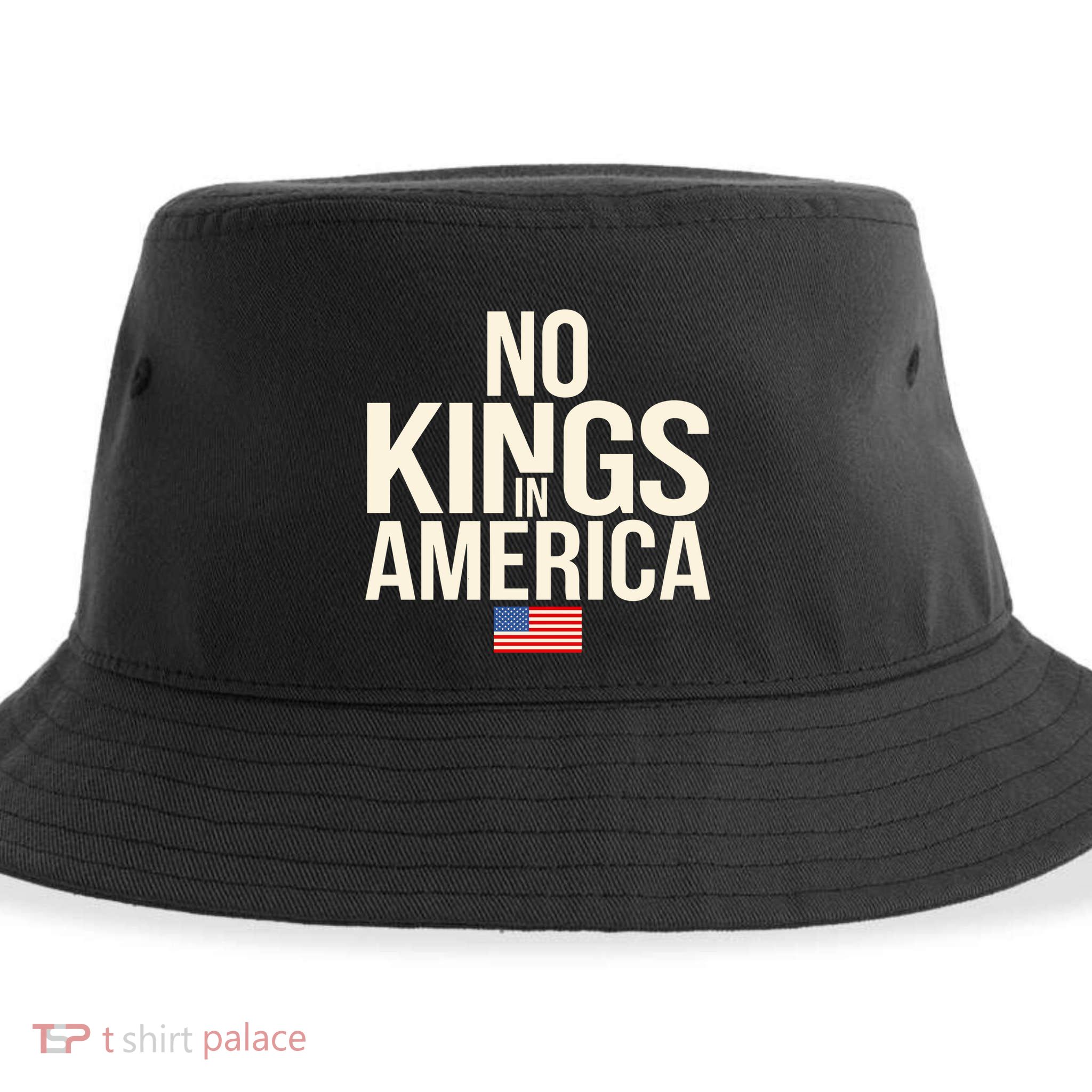 No Kings In America Democracy United States Independence Sustainable Bucket Hat