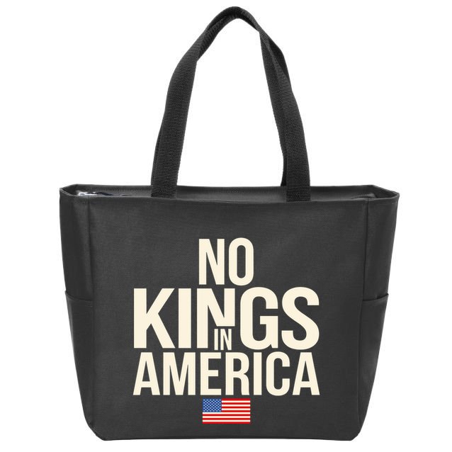 No Kings In America Democracy United States Independence Zip Tote Bag