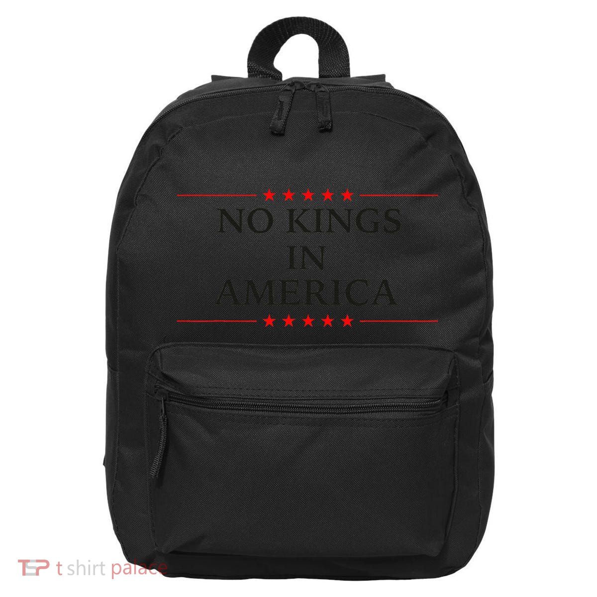 No Kings In America Flag Protest Save Democracy 16 in Basic Backpack