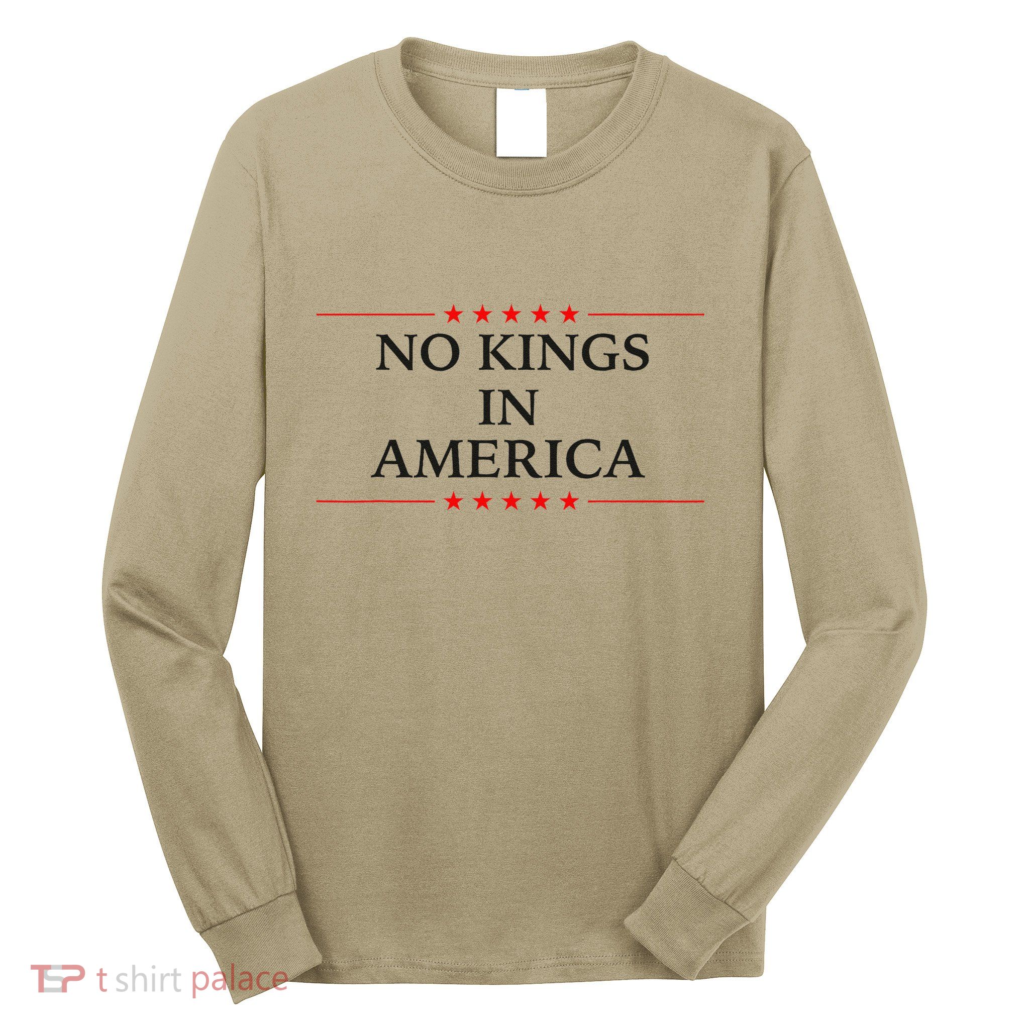 No Kings In America Flag Protest Save Democracy Long Sleeve Shirt