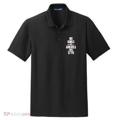 No Kings In America Since 1776 Dry Zone Grid Polo