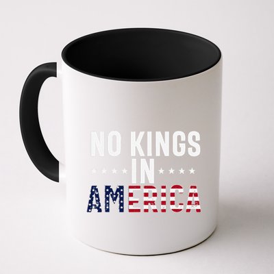 No Kings In America Flag Protest Save Democracy Coffee Mug