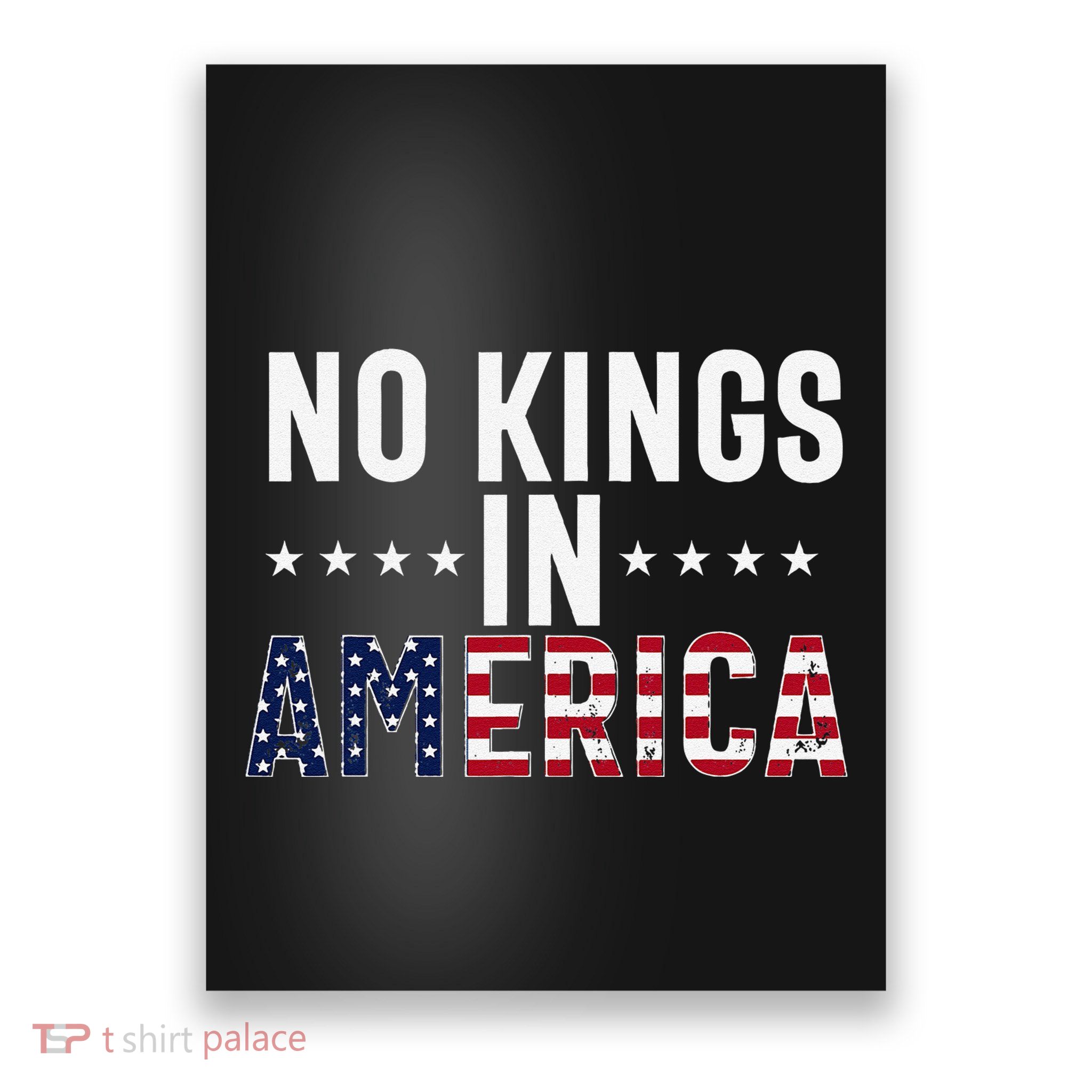 No Kings In America Flag Protest Save Democracy Poster